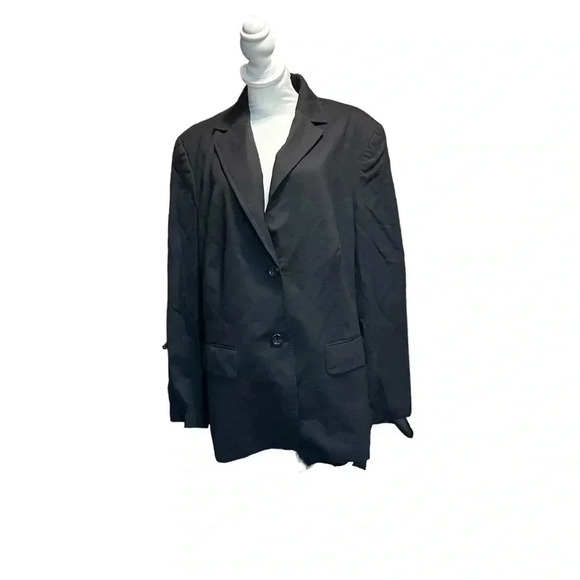 Lands End women's size 16W black 2 button blazer - Picture 3 of 6